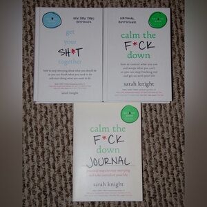 Sarah Knight No Fcks Given 3 Book Lot Get Your Sht Together Calm Down